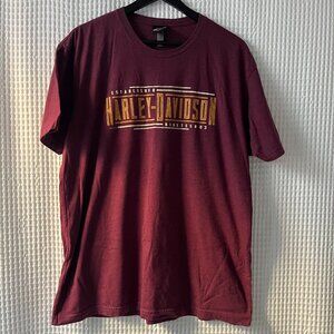 Harley-Davidson Flying Iron Rocky Mount, NC, burgundy cotton-poly tee, XL